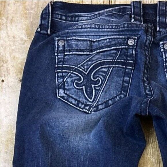 Rock Revival Skinny Jeans Womens Thick Stitch Jeans Mena Size 27 (31X32) - Picture 13 of 16